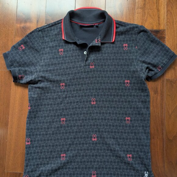 Psycho Bunny Polo Shirt Size 4 All Over Print - Picture 2 of 7